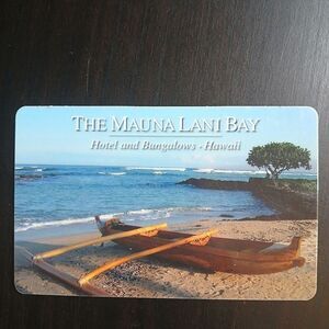 MAUNA LANI BAY HOTEL & BUNGALOWS BIG ISLAND Card Hotel Room Key Souvenir Bay